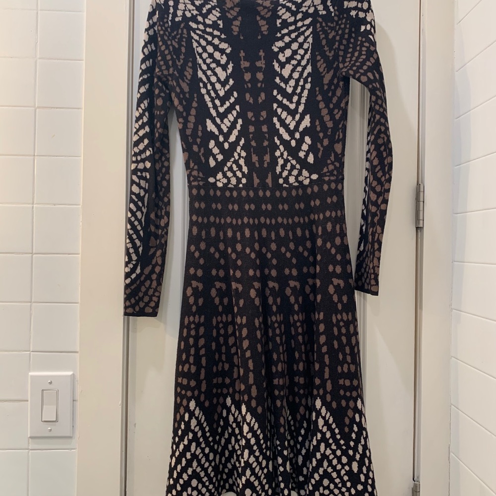 Animal print sweater dress